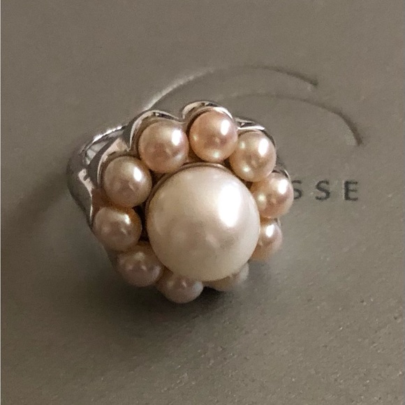 Irridesse by Tiffany Sterling Silver and Pearl Ring - Picture 1 of 9